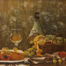 "Вино и виноград" .холст,масло,55х40, 2014 г. цена по запросу