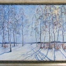 "Зимнее солнце",холст,масло, 70х50 , 2005 г. В частной коллекции.