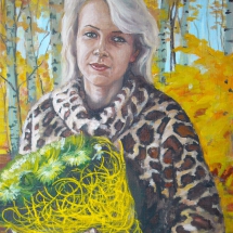 Портрет маслом Осень,50х60,холст,масло